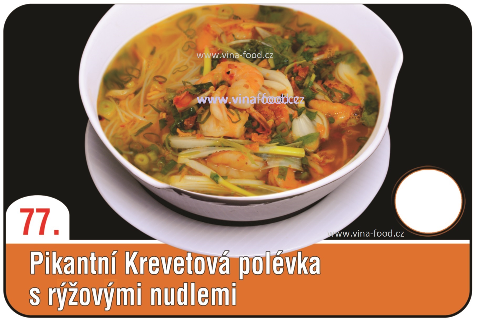 Pikantní Krevetová polévka s rýžovými nudlemi