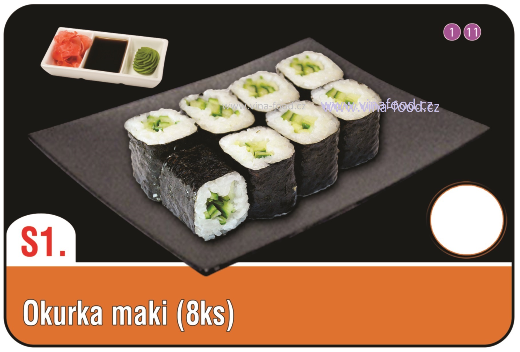 Sushi okurka maki 8ks