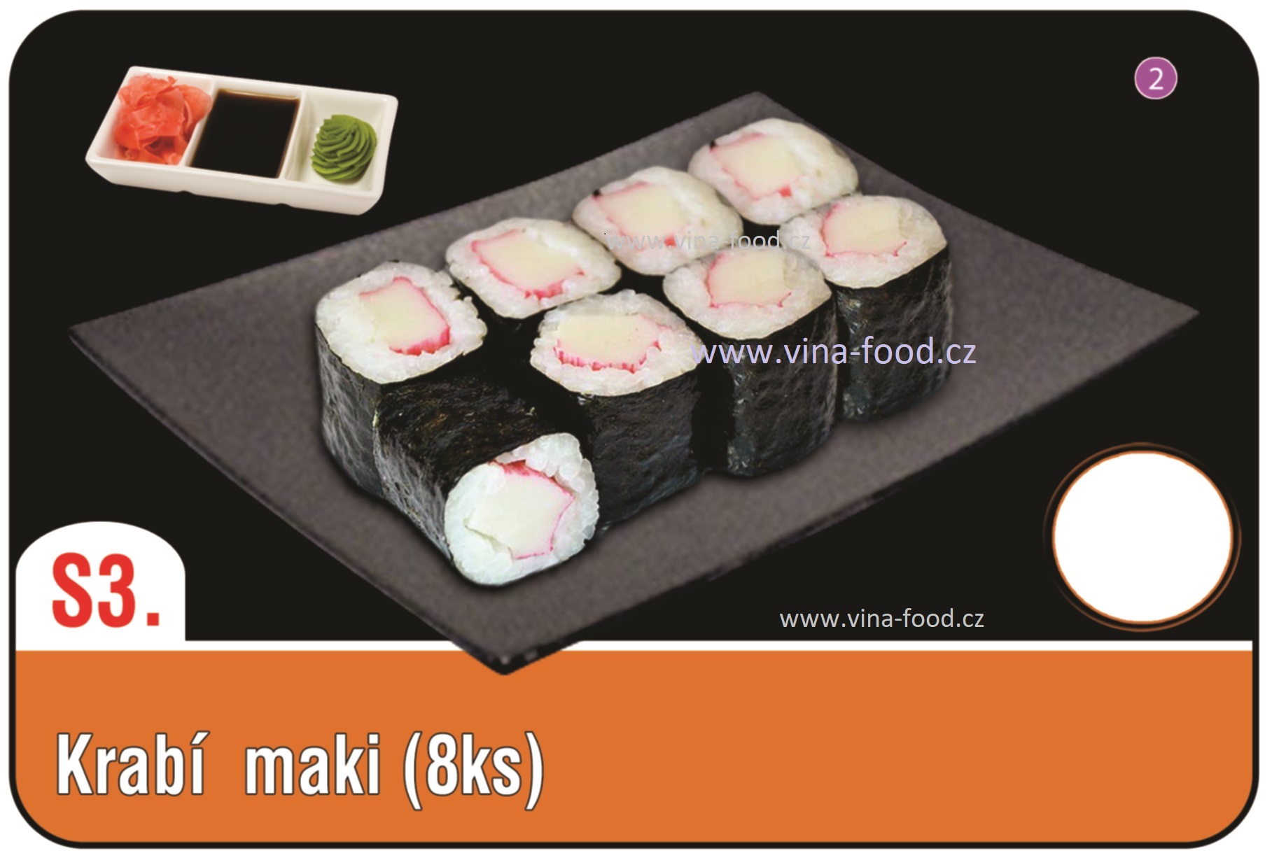 Krabí maki 8 ks